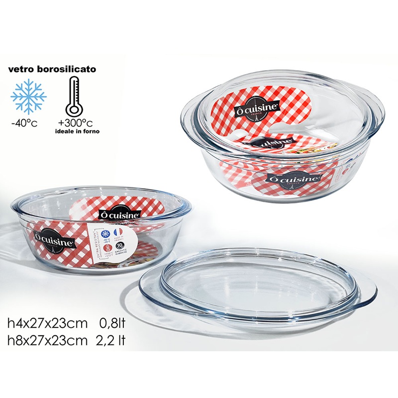 Ταψί Στρόγγυλο Πυρίμαχο με Καπάκι Ø27cm General Trade