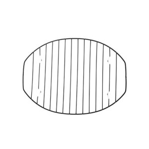 Σχάρα Ανοξείδωτη Οβάλ Μεσαία για Γάστρα 32x23,5cm