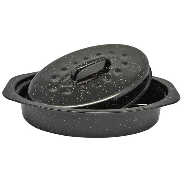 Γάστρα Εμαγιέ Οβάλ με Σχάρα 33x22cm