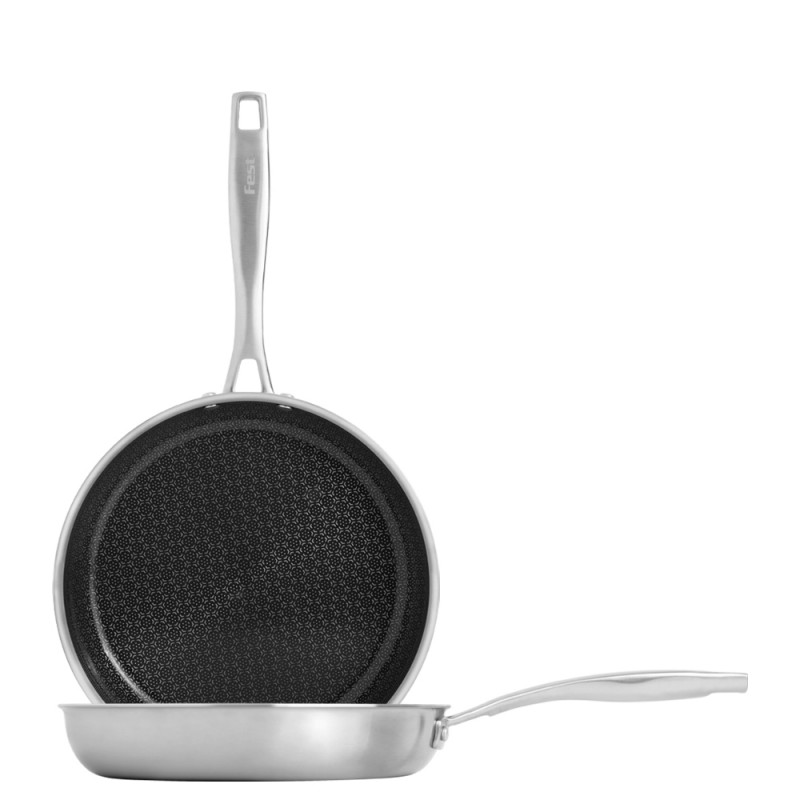 Fest Τηγάνι Ανοξείδωτο Αντικολλητικό Hybrix Tri-ply 24cm 0066830