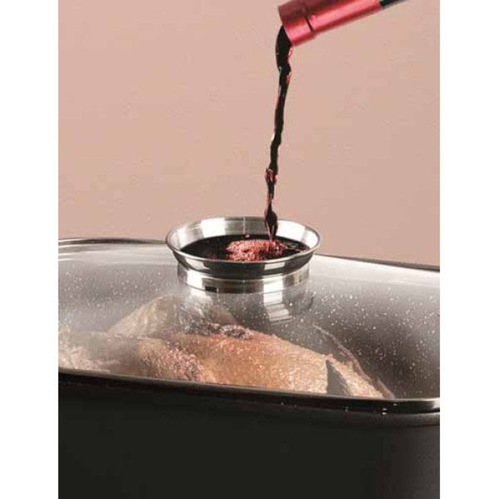 Γάστρα Εμαγιέ Ορθογώνια με Γυάλινο Καπάκι